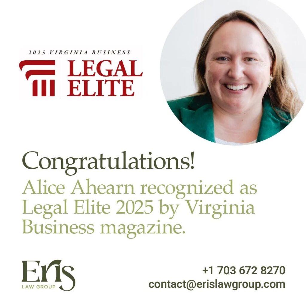 Alice Ahearn recognized as Legal Elite 2025 by Virginia Business Magazine.